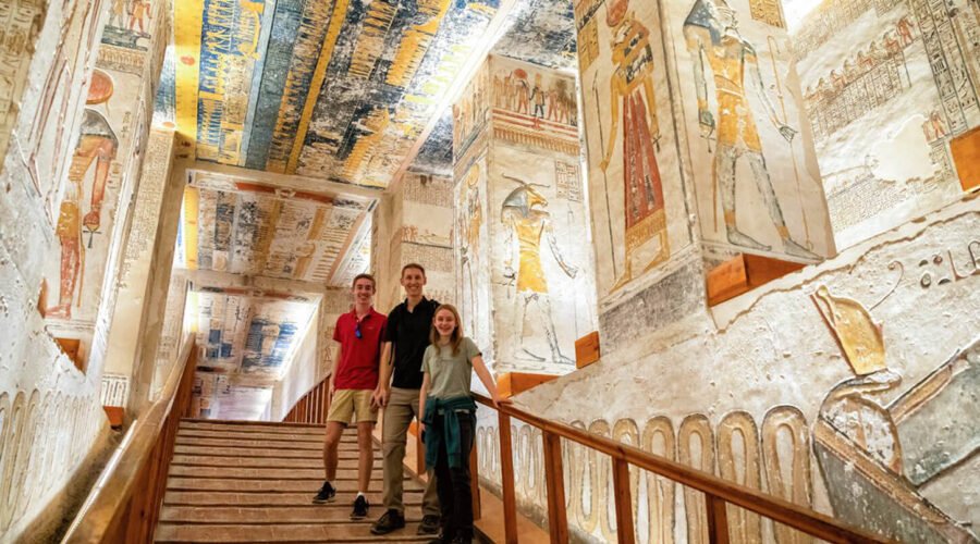 A-great-shot-of-some-tourists-from-inside-the-Valley-of-the-Kings-in-Luxor